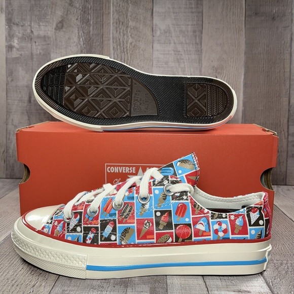 Converse Chuck 70 Frozen Treats Youth Sneakers Soft Red Blue Size 3 A00519F - Picture 2 of 15